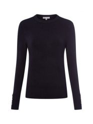 Marie Lund Sweter damski z cienkiej dzianiny Kobiety niebieski jednolity, S. Niebieskie swetry klasyczne damskie Marie Lund, s, z dzianiny, bez kołnierzyka. Za 199.95 zł.