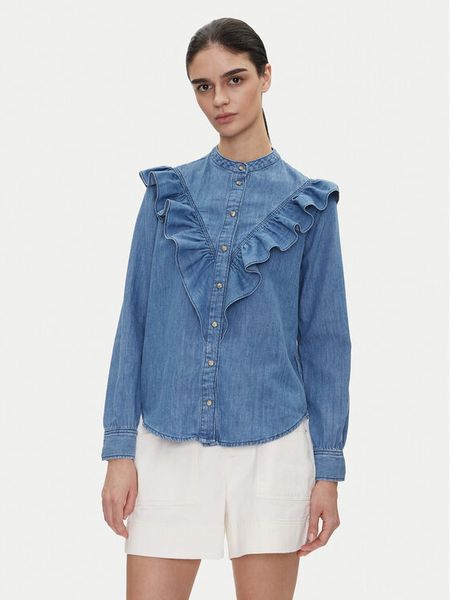 Pepe Jeans Koszula jeansowa Katia PL305092 Niebieski Regular Fit. Niebieskie koszule damskie Pepe Jeans, m, bez wzorów, z bawełny, bez kołnierzyka, bez ramiączek. Za 269.99 zł.