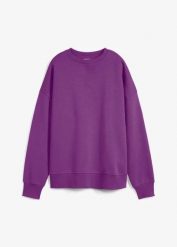 Bluza oversize. Fioletowe bluzy bez kaptura damskie bonprix. Za 77.99 zł.