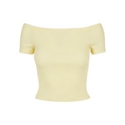 Damska koszulka off-shoulder Koszulka Urban Classics GT. Żółte bluzki damskie Urban Classics, bez wzorów, bez kołnierzyka, bez ramiączek. Za 90.00 zł.