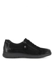 Go Soft Półbuty WI23-TIARA-03 Czarny. Czarne półbuty damskie GO SOFT, bez wzorów, z nubiku, bez obcasa, na płaskiej podeszwie. Za 219.99 zł.