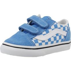 Buty VANS OLD SKOOL V CHECKBOARD Niebieski. Niebieskie buty trekkingowe męskie Vans, ze skóry, bez zapięcia, trekkingowe, Vans Old Skool. Za 241.99 zł.
