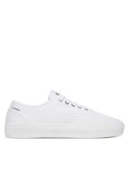 Tommy Hilfiger Tenisówki Th Vulc Cup Long Lace Canvas FM0FM05874 Biały. Białe trampki i tenisówki męskie Tommy Hilfiger, bez wzorów, z materiału, bez zapięcia. Za 369.99 zł.