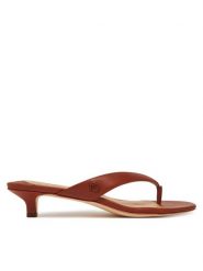 LAUREN RALPH LAUREN Japonki Francesca 802966841002 Brązowy. Brązowe klapki damskie Lauren Ralph Lauren, bez wzorów, ze skóry, bez obcasa. Za 489.99 zł.