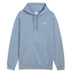 Bluza męska Puma ESS Elevated Relaxed Wash Hoodie. Niebieskie bluzy sportowe męskie Puma, m, z bawełny. Za 207.99 zł.