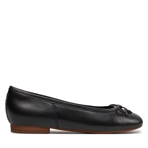 Baleriny Clarks. Czarne baleriny damskie Clarks, bez wzorów, bez obcasa. Za 259.99 zł.