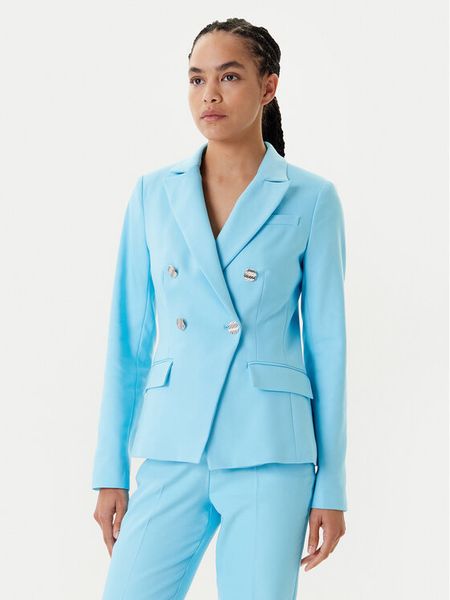 Morgan Marynarka 251-VPKY.F Turkusowy Slim Fit. Niebieskie marynarki i żakiety damskie Morgan, bez wzorów, z syntetyku. Za 409.99 zł.