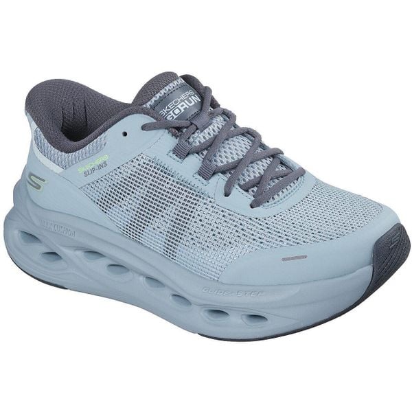 Buty sportowe damskie Skechers Max Cushioning Glide step A. Szare buty sportowe na co dzień damskie Skechers, bez wzorów. Za 590.00 zł.