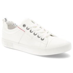 Białe Trampki Big Star Sportowe Obuwie Damskie. Białe trampki i tenisówki damskie Big Star, bez wzorów, z gumy. Za 159.00 zł.
