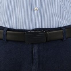 Pasek męski skórzany 3,5 cm klamra automatyczna Beltimore czarny 02-544 : Kolory - czarny, Rozmiar pasków - r.115-130 cm. Czarne paski męskie bez wzorów, ze skóry, wizytowe. Za 64.99 zł.