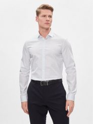 Calvin Klein Koszula K10K112311 Biały Slim Fit. Białe koszule męskie CALVIN KLEIN, m, bez wzorów, z bawełny, bez kołnierzyka, bez ramiączek. Za 219.99 zł.