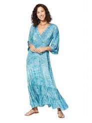 Ipanima Sukienka w kolorze błękitnym rozmiar: 34/36. Niebieskie sukienki damskie Ipanima, bez wzorów, klasyczne, bez kołnierzyka, bez ramiączek, maxi, kopertowe. Za 86.99 zł.