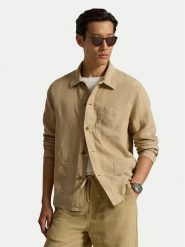 Polo Ralph Lauren Koszula 710971946501 Beżowy Regular Fit. Brązowe koszule męskie Polo Ralph Lauren, l, bez wzorów, ze lnu, bez kołnierzyka, bez ramiączek. Za 1,599.00 zł.