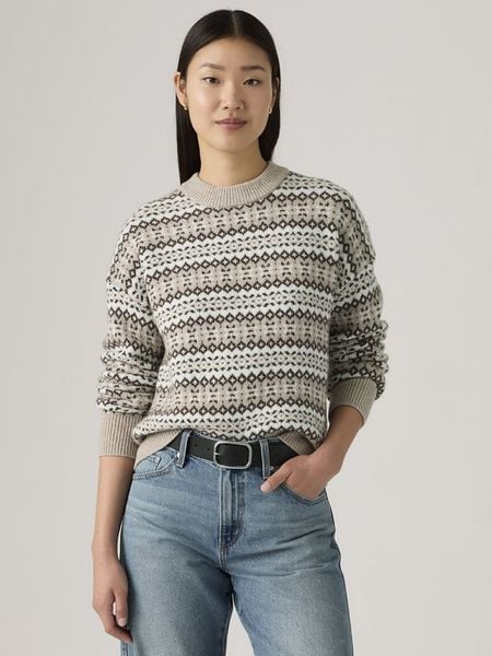 Levi's Sweter w kolorze beżowo-białym rozmiar: M. Białe swetry klasyczne damskie Levi's, m, z wełny, bez kołnierzyka. Za 159.95 zł.