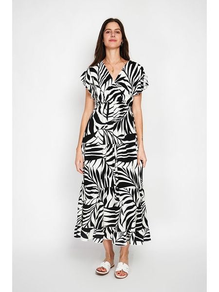 William de Faye Sukienka w kolorze czarno-kremowym rozmiar: 42. Brązowe sukienki damskie William De Faye, bez wzorów, klasyczne, bez kołnierzyka, bez ramiączek, maxi. Za 174.02 zł.