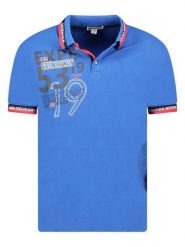 Geographical Norway Koszulka polo "Krug" w kolorze niebieskim rozmiar: XL. Niebieskie koszulki polo męskie Geographical Norway, xl, bez wzorów, z bawełny, bez ramiączek. Za 95.95 zł.