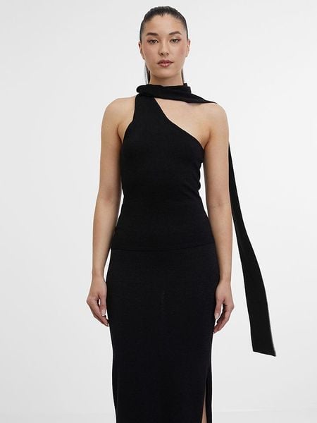 Orsay Top w kolorze czarnym rozmiar: L. Czarne topy damskie ORSAY, l, bez wzorów, bez kołnierzyka. Za 43.99 zł.