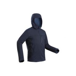 Kurtka softshell trekkingowa | TREK 900 WINDWARM męska. Niebieskie kurtki męskie FORCLAZ, l, bez wzorów, z elastanu, bez kaptura. Za 299.99 zł.
