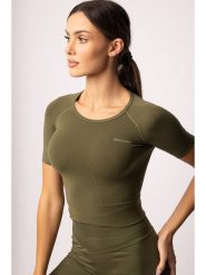 Spaio Koszulka sportowa "Adapt" w kolorze khaki rozmiar: M. Brązowe bluzki sportowe damskie Spaio, m, z materiału, bez kołnierzyka, bez ramiączek. Za 114.17 zł.