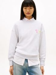 Tommy Jeans Bluza Kobiety Bawełna (100%) szary, S. Szare bluzy bez kaptura damskie Tommy Jeans, s, z bawełny. Za 279.95 zł.