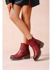 Foreverfolie Botki w kolorze czerwonym rozmiar: 39. Czerwone botki damskie Foreverfolie, bez obcasa, bez zapięcia. Za 152.99 zł.