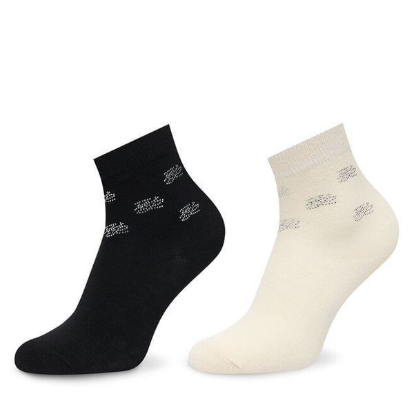 Skarpety długie KARL LAGERFELD. Czarne skarpetki damskie Karl Lagerfeld, bez wzorów. Za 219.99 zł.