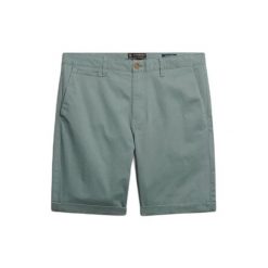 Szorty chino Superdry Premium Regular. Zielone szorty męskie Superdry., bez kołnierzyka. Za 268.20 zł.