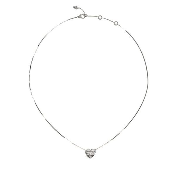 Naszyjnik Guess. Szare naszyjniki damskie Guess, srebrne. Za 169.99 zł.