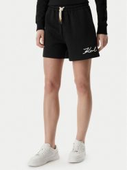 KARL LAGERFELD Szorty sportowe B2W10124 Czarny Regular Fit. Czarne spodenki sportowe damskie Karl Lagerfeld, xs, z bawełny. Za 649.99 zł.