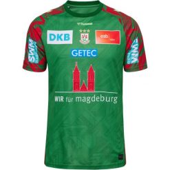 Koszulka domowa FC Magdeburg 2025/26. Zielone bluzki damskie HUMMEL, bez wzorów, bez kołnierzyka. Za 380.50 zł.