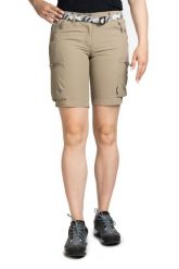 Spodenki szorty trekkingowe damskie Milo Ferlo Lady. Brązowe szorty damskie Milo, bez wzorów, z materiału, klasyczne, z standardowym stanem. Za 451.25 zł.