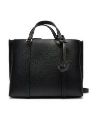 Pinko Torebka Carrie Shopper Classic PE 24 PLTT 102833 A1LF Czarny. Czarne shopper bag damskie Pinko, bez wzorów, ze skóry, bez dodatków. Za 1,329.00 zł.