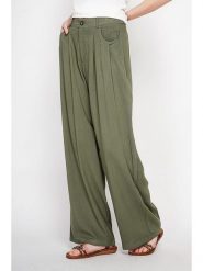 Le Jardin du Lin Spodnie w kolorze khaki rozmiar: 42. Brązowe spodnie materiałowe damskie Le jardin du lin, bez wzorów, z materiału, z podwyższonym stanem. Za 108.99 zł.