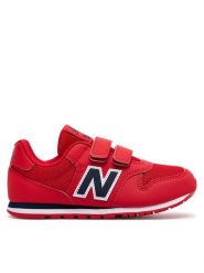 New Balance Sneakersy PV500CRN Czerwony. Czerwone trampki i tenisówki chłopięce New Balance, bez wzorów, ze skóry, bez zapięcia. Za 159.99 zł.
