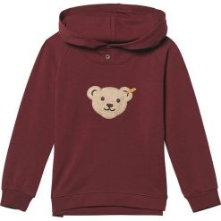 Bluza w kolorze ciemnoczerwonym. Czerwone bluzy chłopięce Steiff, z aplikacjami, bez ramiączek, bez kaptura. W wyprzedaży za 68.95 zł.