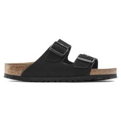 Klapki damskie Birkenstock Arizona Sfb. Klapki damskie Birkenstock, bez wzorów, z materiału, bez obcasa. Za 508.70 zł.