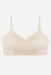 Jasnobeżowy Elastyczny Biustonosz Bezszwowy Bez Fiszbin Edaelia. Brązowe biustonosze Renee, bez wzorów, z jeansu. Za 39.99 zł.