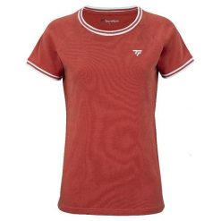 Damska koszulka tenisowa Tecnifibre Team Stretch Tee. Brązowe bluzki damskie TECNIFIBRE, bez wzorów, sportowe, bez kołnierzyka, bez ramiączek. Za 139.99 zł.
