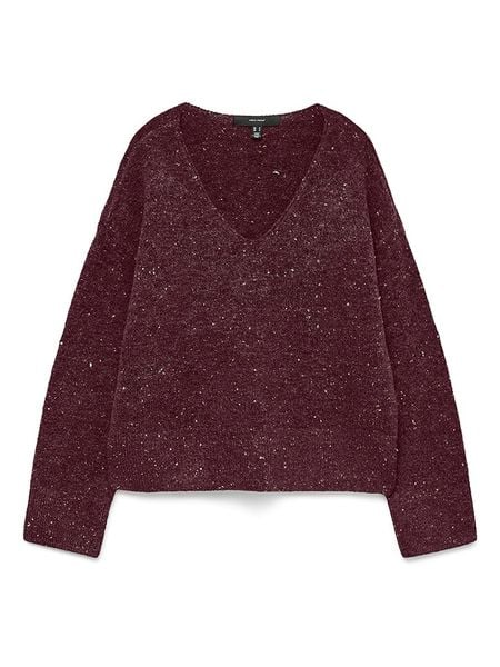 Vero Moda Sweter w kolorze bordowym rozmiar: M. Czerwone swetry klasyczne damskie Vero Moda, m, z materiału, bez kołnierzyka. Za 126.45 zł.