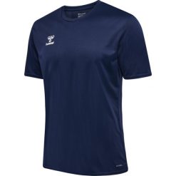 KOSZULKA SPORTOWA T-SHIRT HUMMEL HMLESSENTIAL JERSEY. Niebieskie bluzki sportowe damskie HUMMEL, m, bez wzorów, z jersey, bez ramiączek. Za 121.50 zł.