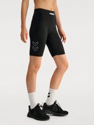 Szorty damskie Hummel Elemental Co. Czarne spodenki sportowe damskie HUMMEL, l, z bawełny, do biegania. Za 137.50 zł.