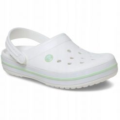 Chodaki Klapki Unisex Crocband 11016 Clog 42-43. Białe klapki damskie Crocs, bez wzorów, z materiału, bez obcasa. Za 289.99 zł.