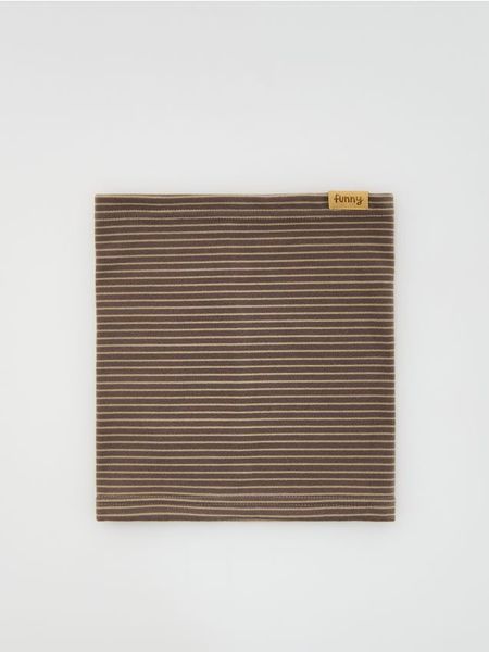 Gładki komin z wiskozą - ciemnoszary. Szare szaliki dziecięce Reserved, z tkaniny, bez ramiączek. W wyprzedaży za 17.99 zł.