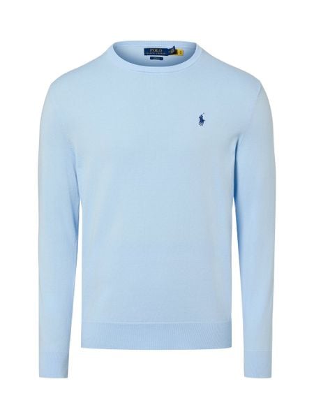 Polo Ralph Lauren sweter z dzianiny Mężczyźni Bawełna niebieski, XXL. Niebieskie swetry męskie Polo Ralph Lauren, m, bez wzorów, z bawełny, bez kołnierzyka. Za 479.95 zł.