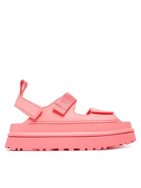 Ugg Sandały W Goldenglow 1152685 Różowy. Czerwone sandały damskie Ugg, bez wzorów, z syntetyku, bez obcasa, na płaskiej podeszwie. Za 519.99 zł.