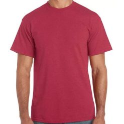Wrzosowa Koszulka Bawełniana Dla Dorosłych Unisex. Brązowe bluzki damskie Gildan, xl, bez wzorów, z bawełny, sportowe, bez kołnierzyka, bez ramiączek. Za 61.99 zł.