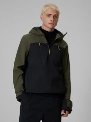 4F Kurtka przejściowa membrana 8000 męska - khaki L. Brązowe kurtki męskie 4f, l, bez wzorów, z materiału, bez kaptura. Za 349.99 zł.