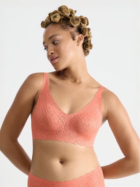 Sloggi Biustonosz bezfiszbinowy Zero Feel Bliss 10219688 Pomarańczowy. Brązowe biustonosze Sloggi, bez wzorów, z syntetyku. Za 109.99 zł.