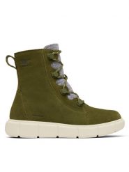 Sorel Botki Explorer™ III Joan Wp 2077951355 Zielony. Zielone botki damskie Sorel, ze skóry, bez obcasa, na płaskiej podeszwie, bez zapięcia. Za 509.99 zł.