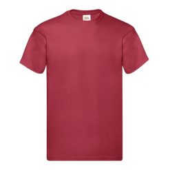 Oryginalna Bawełniana Koszulka Unisex Dla Dorosłych. Czerwone bluzki damskie Fruit of the Loom, s, bez wzorów, z bawełny, sportowe, bez kołnierzyka, bez ramiączek. Za 33.99 zł.